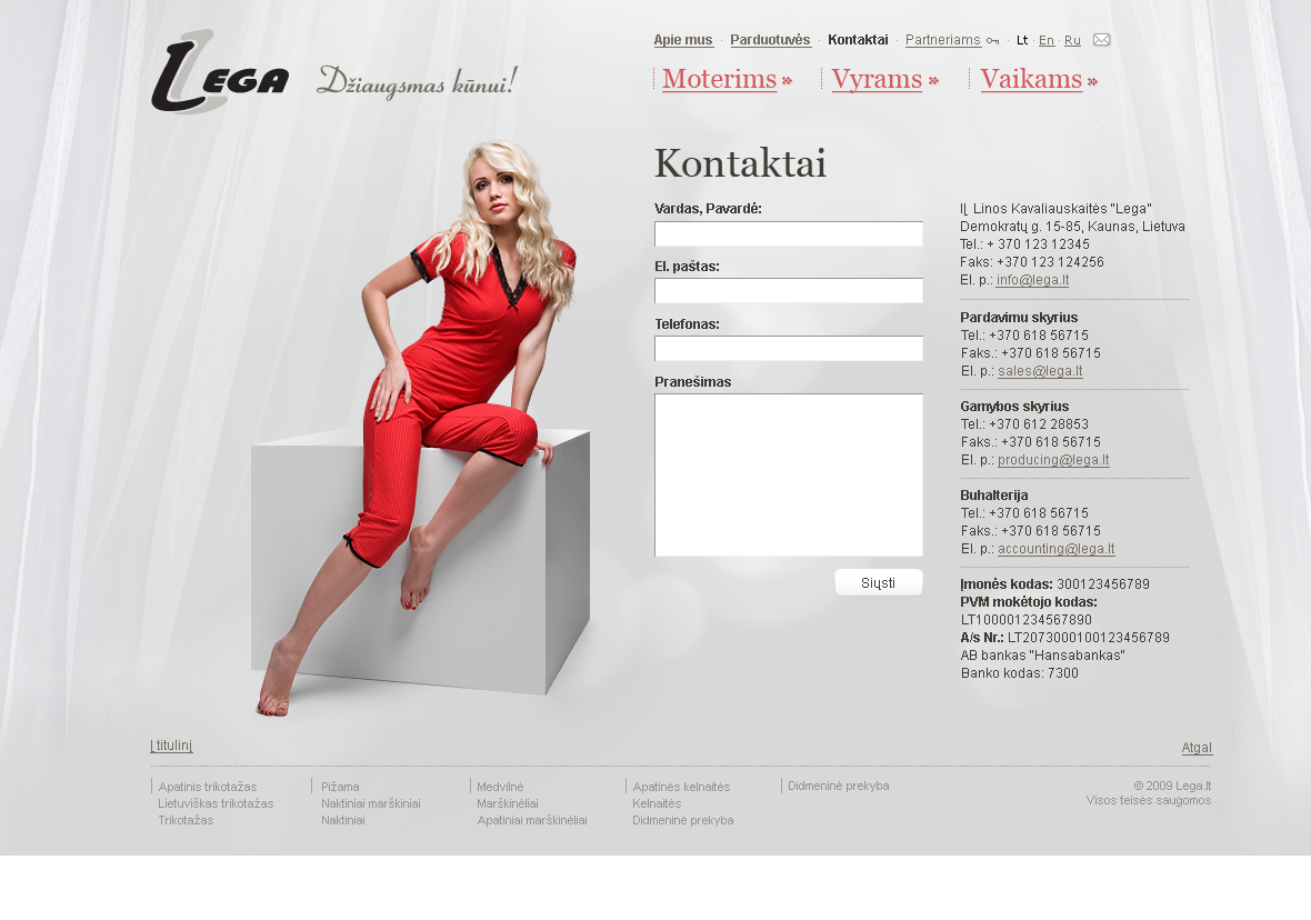 Lega.lt inner page design