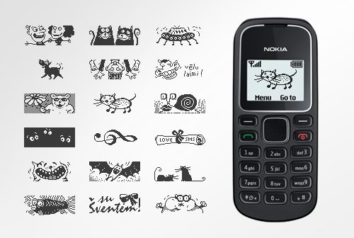 Pixel drawings for mobile phones