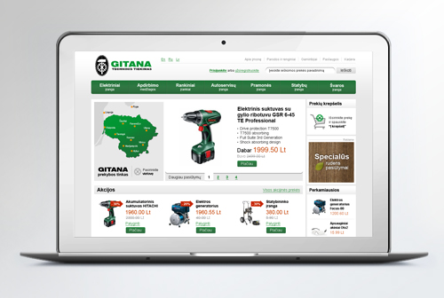 „Gitana“ e-shop design
