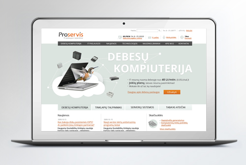 „Proservis“ corporate website