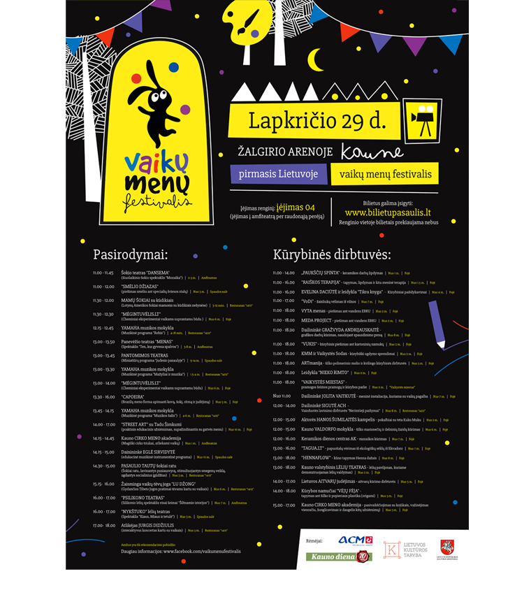 „Vaikų menu festivalis“ - plakatas