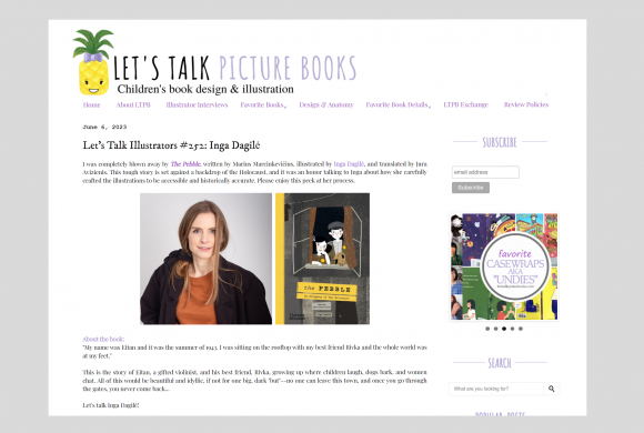 Interviu tinklaraštyje „Let’s talks picture books“